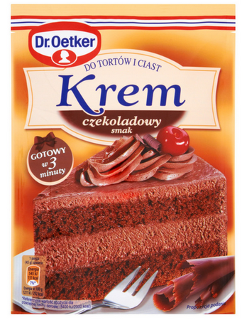 Dr. Oetker Krem do tortów i ciast smak czekoladowy 140 g