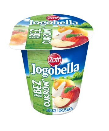Jogurt Jogobella bez cukru jabłko i gruszka 150G Zott
