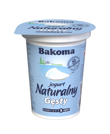 Jogurt Naturalny Bakoma Gęsty 370g