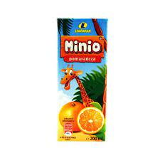 Napój Minio Lewiatan Pomarańczowy ze Słomką 0,2L