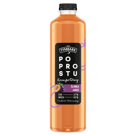 Tymbark Po Prostu Kompotowy Śliwka-Jabłko 1,25L