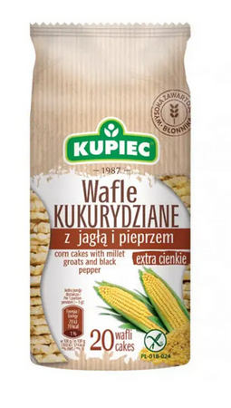 Wafle Kukurydziane Kupiec z Jagłą i Pieprzem 105G